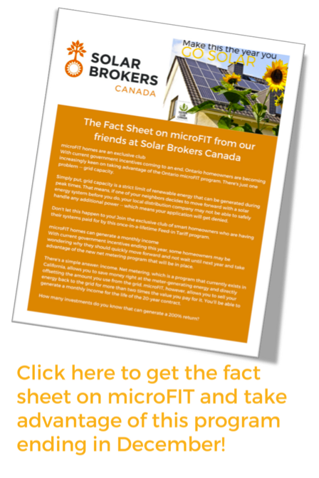 Get the fact sheet on microFIT from our friends at Solar Brokers Canada