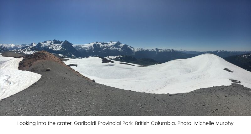 Looking into the crater, Garibaldi Provincial Park, British Columbia. Photo: Michelle Murphy