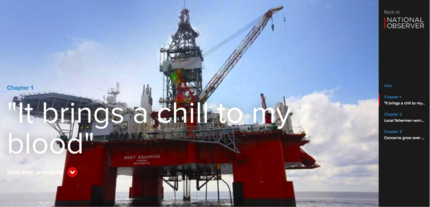 BP oil rig off Nova Scotia