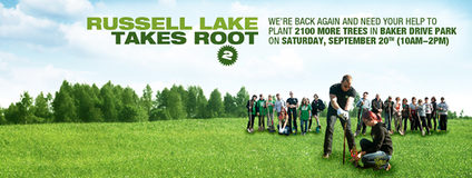 Russell Lake Takes Root 2 event poster