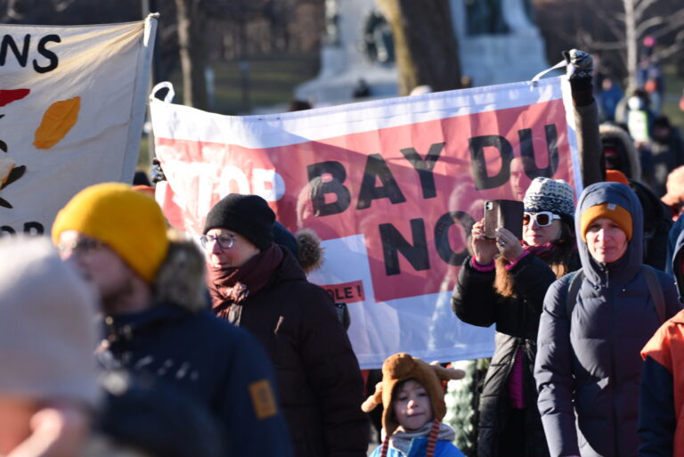 Protest against Bay du Nord in Montréal