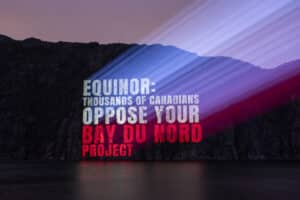 Projection at Equinor's 2022 AGM in Stavanger Norway