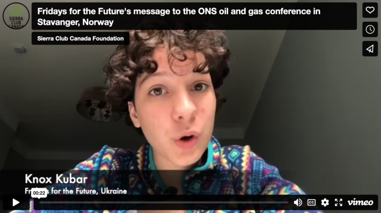 Fridays for the Future's message to the ONS oil and gas conference in Stavanger, Norway