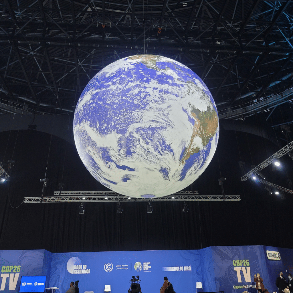 Photo from Sierra Club Canada's representatives at COP26 in Glasgow. Environmental / social justice Canada. Page: Stanford Professor Mark Jacobson.