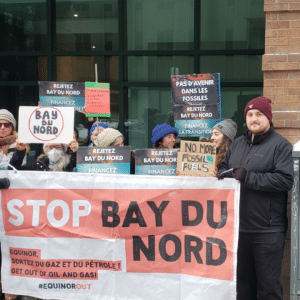 Protest against the Bay du Nord oil project