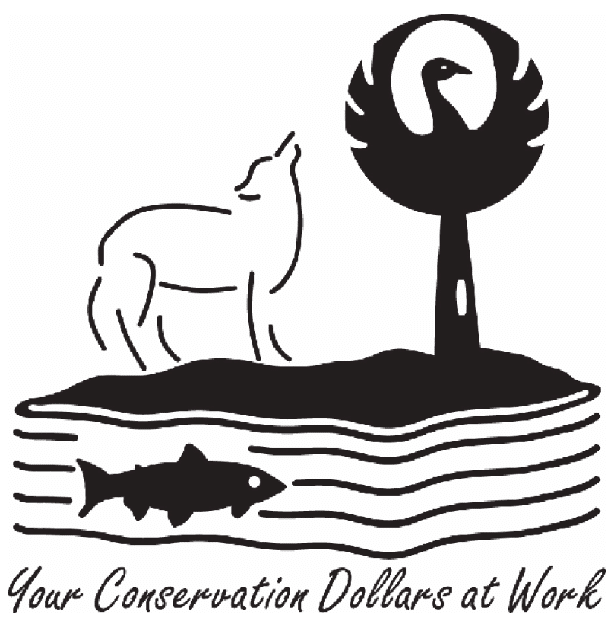 Your conservation dollars at work logo. Wild Child kids outdoor education programs in Edmonton, NS, & PEI.
