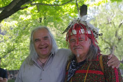 John and Danny at Climate Change Rally Queens Park photo by Shirley Gibson. Page: Land Use Conflicts in Canada.