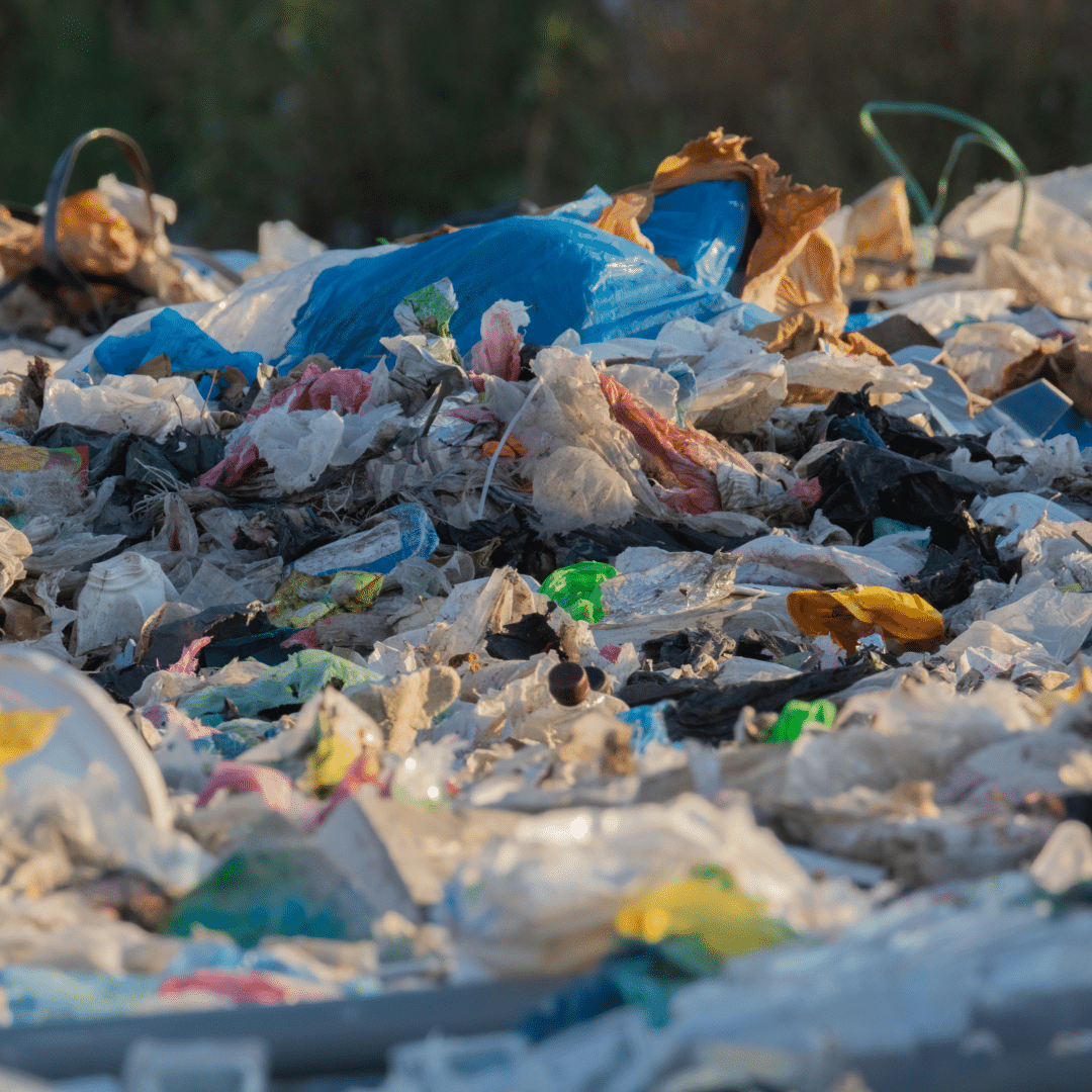 Plastic Pollution Treaty Ottawa page, image shows a pile of plastic waste