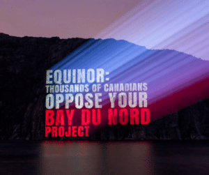 Cancel Bay du Nord Projection