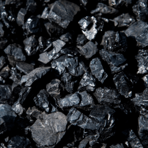 Carbon Tax Coal Wildfires episode page of The Environment in Canada Podcast, picture of coal