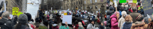 Image of Nova Scotia protests against fracking for LNG from the page LNG Canada Jobs Economy