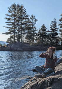 Danielle Romaine at a lake