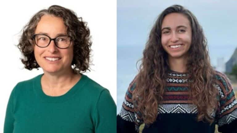 Canadian Senate Presentation on Offshore Wind and Faulty Oil Economics in Newfoundland and Labrador page picture of Gretchen Fitzgerald and Shauna Kelly