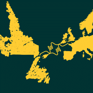 Newfoundland and Labrador to Europe Electric Transmission Cable Graphic