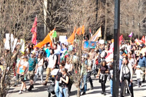 Sovereign Wealth Fund Canada photo of demonstration against federal government cuts on April 18, 2026