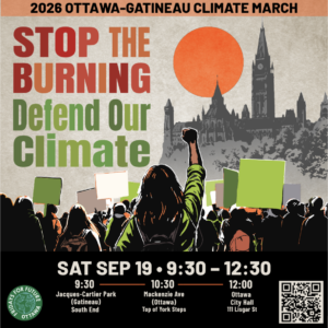 Poster of 2026 Ottawa-Gatineau climate march September 19
