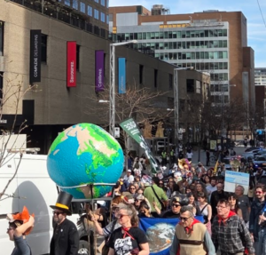 Canada Investment Summit Assets in Toronto page image of a no more cuts rally in Montreal